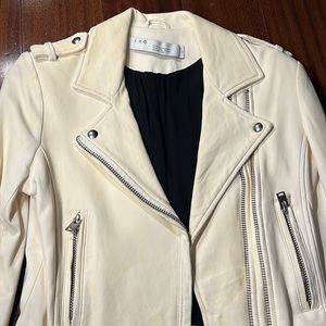 Iro cream leather jacket